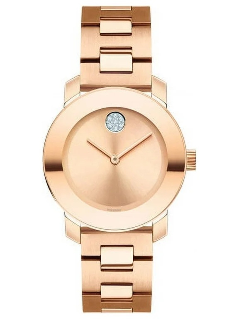 Movado Rose Gold-Tone Women's Bracelet Watch with Diamond Dot